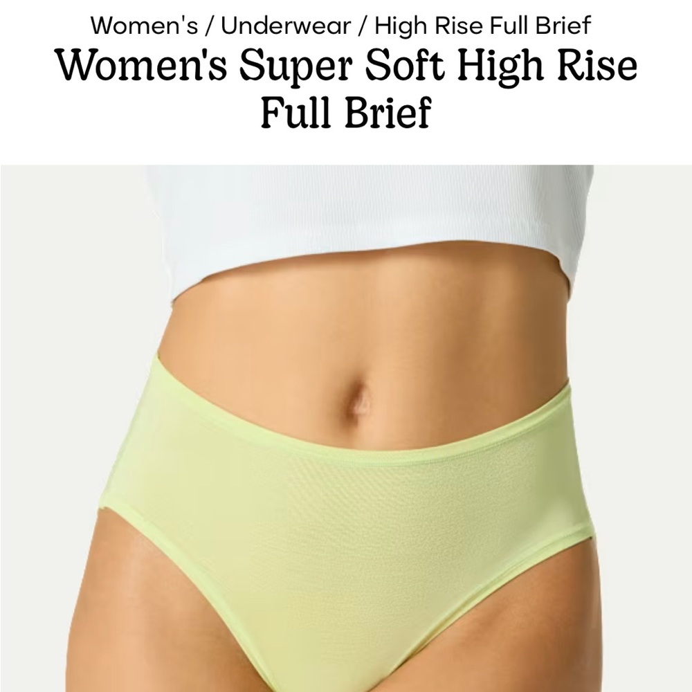 Bombas Super Soft High Rise Full Brief - Light Lime New in Package